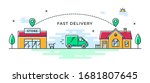 fast delivery from store to... | Shutterstock .eps vector #1681807645