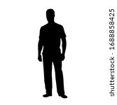 adult man silhouette. casual... | Shutterstock .eps vector #1688858425