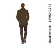 businessman goes away  flat... | Shutterstock .eps vector #1698342142
