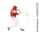 baseball player hits the ball ... | Shutterstock .eps vector #2138245735