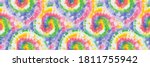 hippie tie dye swirl. spiral... | Shutterstock .eps vector #1811755942
