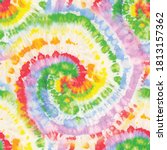 circle tie dye swirl. vector... | Shutterstock .eps vector #1813157362