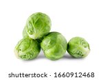 Brussels Sprouts On White...