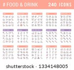 big collection of linear icons. ... | Shutterstock .eps vector #1334148005