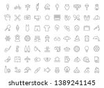set of vector line icons of... | Shutterstock .eps vector #1389241145