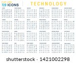 a big set of technology linear... | Shutterstock .eps vector #1421002298