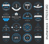 set of badges and logos cycling.... | Shutterstock .eps vector #370215182