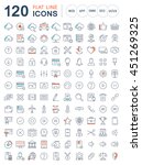 set vector line icons in flat... | Shutterstock .eps vector #451269325
