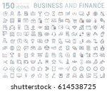 set  line icons in flat design... | Shutterstock . vector #614538725