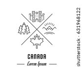 Logo Canada. Hipster Emblem ...