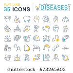 set vector line icons  sign and ... | Shutterstock .eps vector #673265602