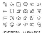 simple set of message line... | Shutterstock .eps vector #1715375545