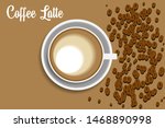 brown coffee latte vector image ... | Shutterstock .eps vector #1468890998