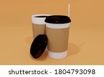 coffee cup white plastic 3d... | Shutterstock . vector #1804793098