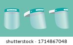 set of portable protective full ... | Shutterstock .eps vector #1714867048
