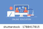 e learning and online education ... | Shutterstock .eps vector #1788417815