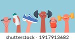 sport exercise web banner... | Shutterstock .eps vector #1917913682