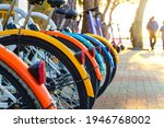 Colorful Bicycles In The...