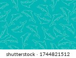 Dolphin Vector Seamless Pattern....