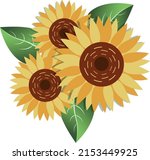 sunflower flowers that bloom in ... | Shutterstock .eps vector #2153449925