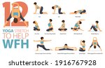 infographic 12 yoga poses for...