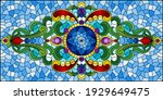 illustration in stained glass... | Shutterstock .eps vector #1929649475