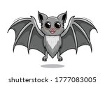 bat cartoon isolated vampire... | Shutterstock .eps vector #1777083005