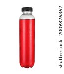 Bottle With Red Liquid Isolated ...
