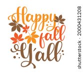 happy fall y'all   autumnal... | Shutterstock .eps vector #2000431208