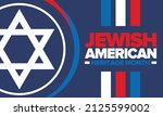 jewish american heritage month. ... | Shutterstock .eps vector #2125599002