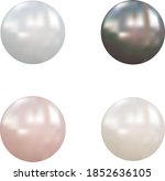 the pearl set is isolated on a... | Shutterstock .eps vector #1852636105