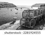 Stack Of Crab Traps With The...
