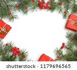 christmas gift boxes decorated... | Shutterstock . vector #1179696565