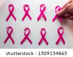 pink october concept. pink... | Shutterstock . vector #1509154865