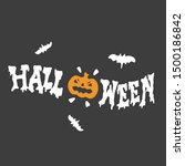 conceptual happy halloween ad... | Shutterstock .eps vector #1500186842