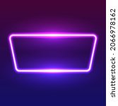 futuristic neon frame border.... | Shutterstock .eps vector #2066978162