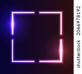 futuristic neon frame border.... | Shutterstock .eps vector #2066978192