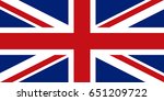 flag design. english flag on... | Shutterstock .eps vector #651209722