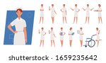 female nurse character set.... | Shutterstock .eps vector #1659235642