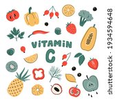 vector vitamin c sources set.... | Shutterstock .eps vector #1934594648