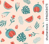 seamless summer pattern with... | Shutterstock .eps vector #1946343475