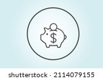 cut costs icon circle design | Shutterstock .eps vector #2114079155