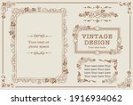 set of decorative photo frames... | Shutterstock .eps vector #1916934062