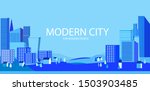 city silhouette and suburb in... | Shutterstock .eps vector #1503903485