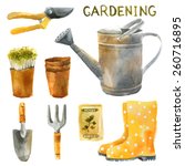 Watercolor Gardening Set