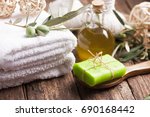 Olive Oil Soap And Bath Towel...