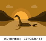 lochness monster sillhouette in ... | Shutterstock .eps vector #1940836465