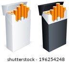 two cigarette packs with... | Shutterstock .eps vector #196254248