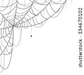 illustration of spider and web... | Shutterstock . vector #334670102