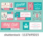 colored surf badges vol. 2  is... | Shutterstock .eps vector #1137695015